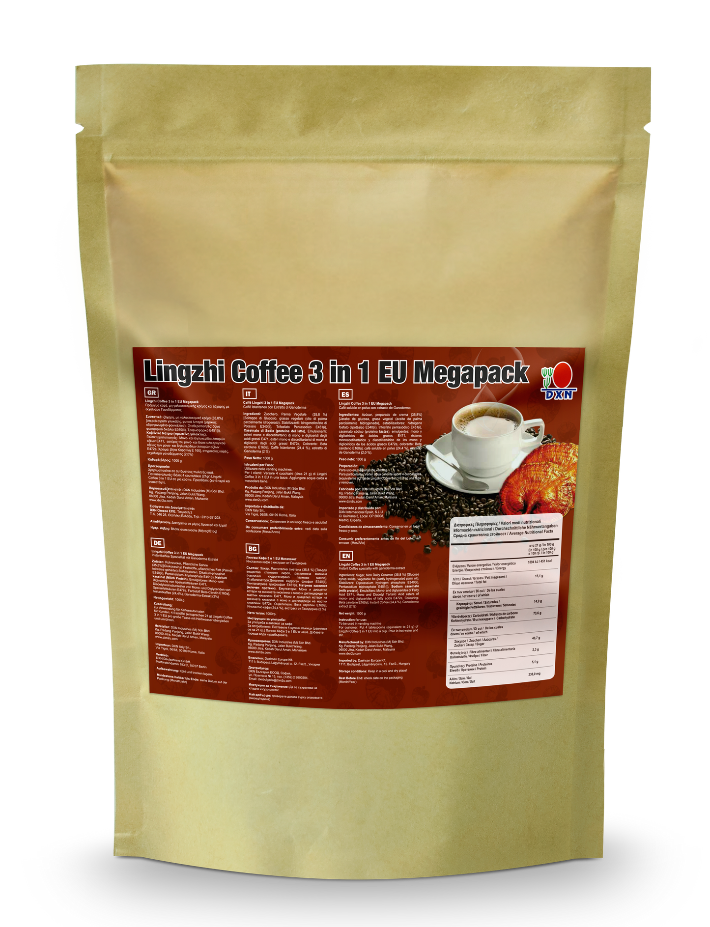 Lingzhi Coffee 3 in 1 EU Megapack